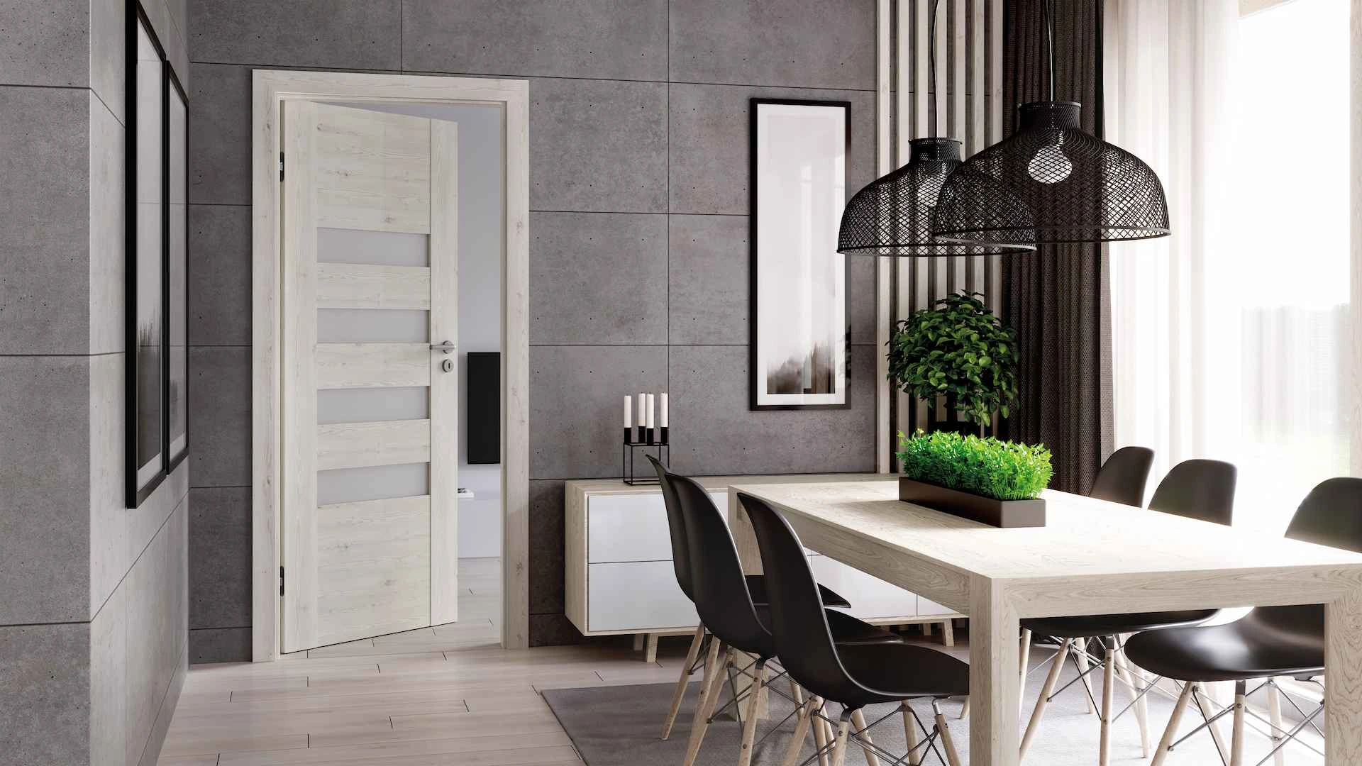 Wielkogabarytowe okna tarasowe przesuwne w nowoczesnym salonie, energooszczędna stolarka aluminiowa od Home Concept Kielce